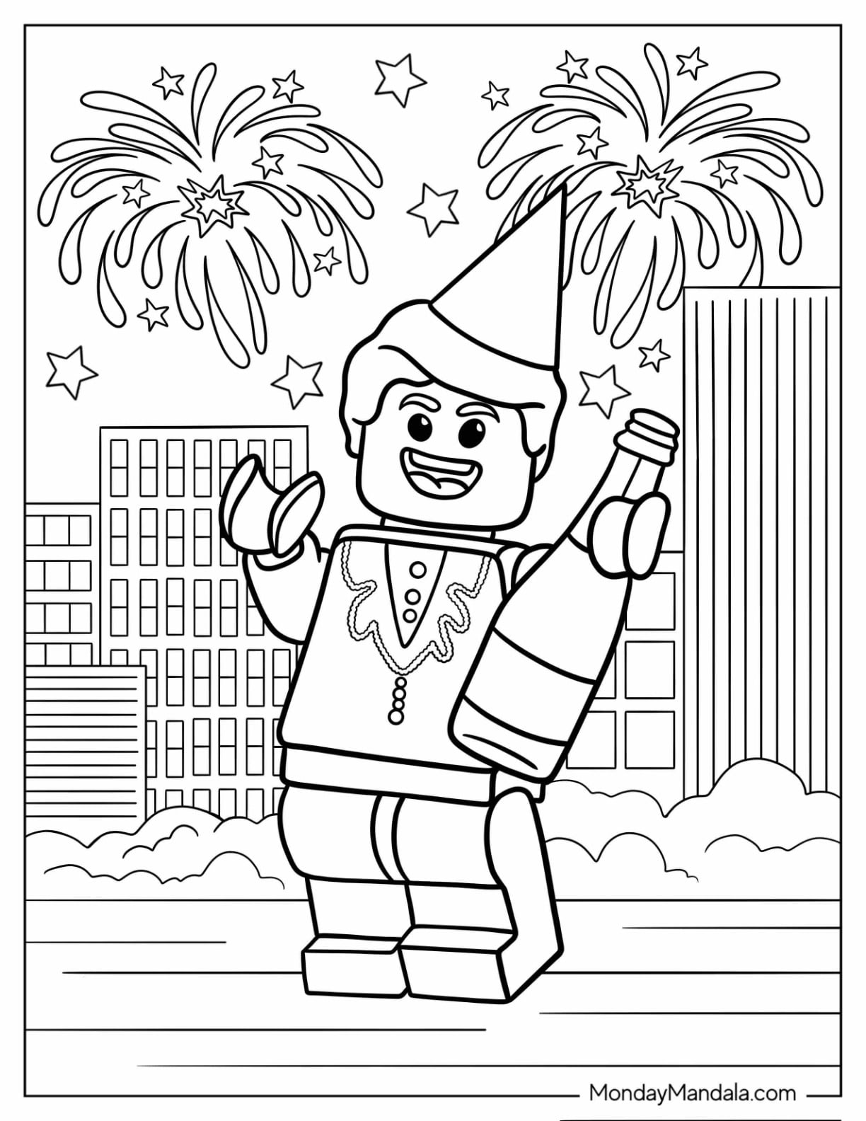 32 new year coloring pages (free pdf printables)